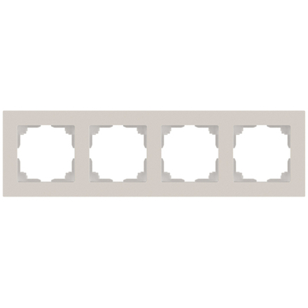 Рамка для розеток и выключателей Intro Accent 6-504-06 на 4 поста, СУ, перламутр