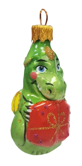 Елочное украшение Дракоша Степан h-6,5 см., в подарочной упаковке, Коломеев (ФУ-651/1)