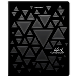 Тетрадь А5 48 л. BRAUBERG скоба клетка матовая ламинация выборочный лак "Black" (микс в спайке) (20 штук в упаковке)