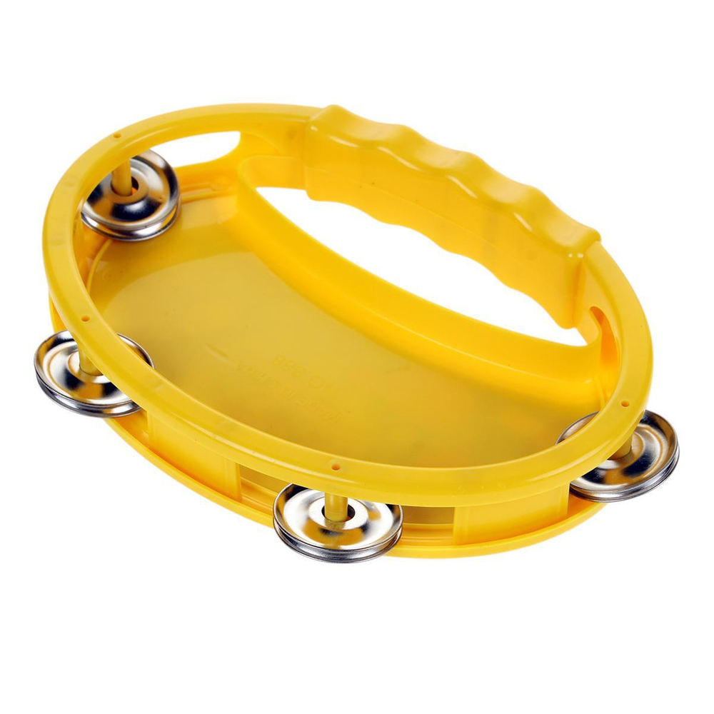 Бубен 16см, желтый, пакет 886