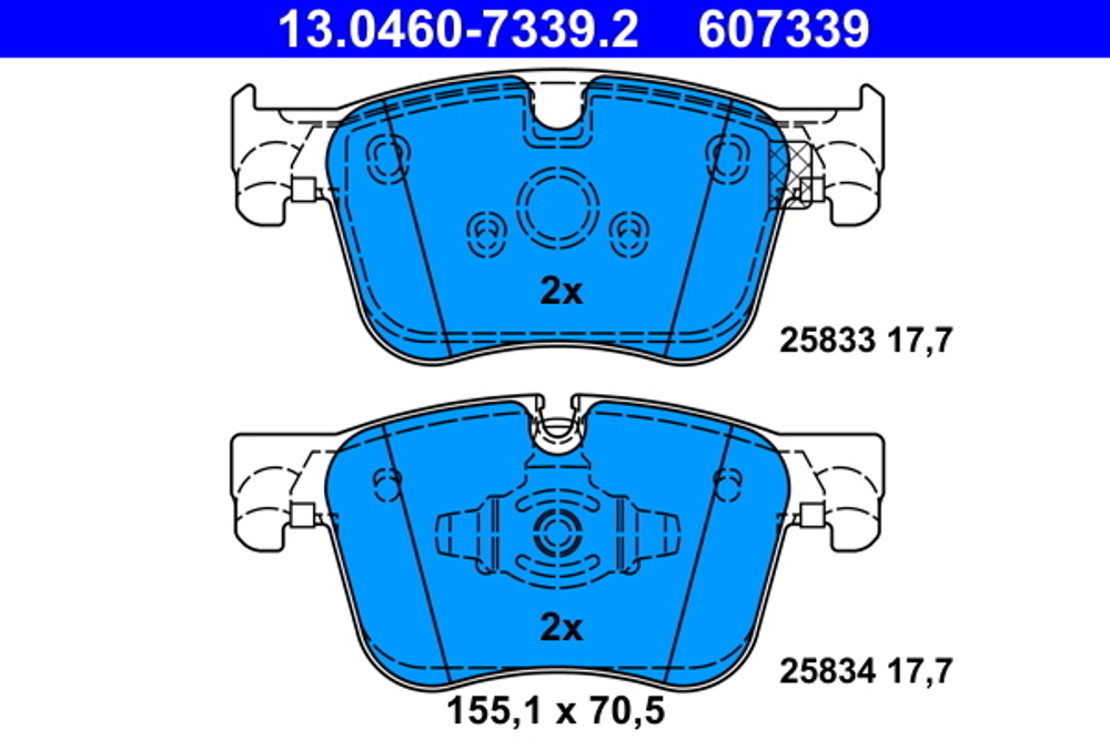 ATE - 13046073392-ATE - Brake Pad Set, disc brake