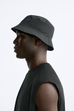 ZARA ПАНАМА С РЕЛЬЕФНЫМ УЗОРОМ, ЧЕРНЫЙ