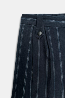 ZARA БРЮКИ В ПОЛОСКУ ИЗ СМЕСОВОГО ЛЬНА — ZW COLLECTION, ПОЛОСКИ