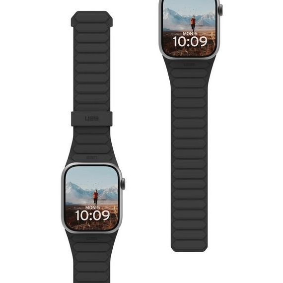 Ремешок силиконовый UAG Pathfinder Silicone для Apple Watch 49/45/44/42 мм Black/Titanium (194161114036)