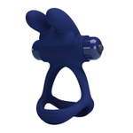 Синее эрекционное виброкольцо Francisco (Цвет: синий)