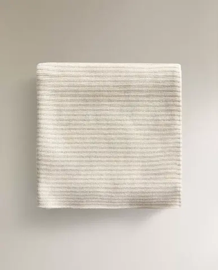 ZARA HOME ДЕТСКИЙ ПЛЕД В ПОЛОСКУ, РАЗНОЦВЕТНЫЙ