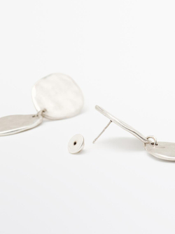 Massimo Dutti Серьги-кольца, серебристый