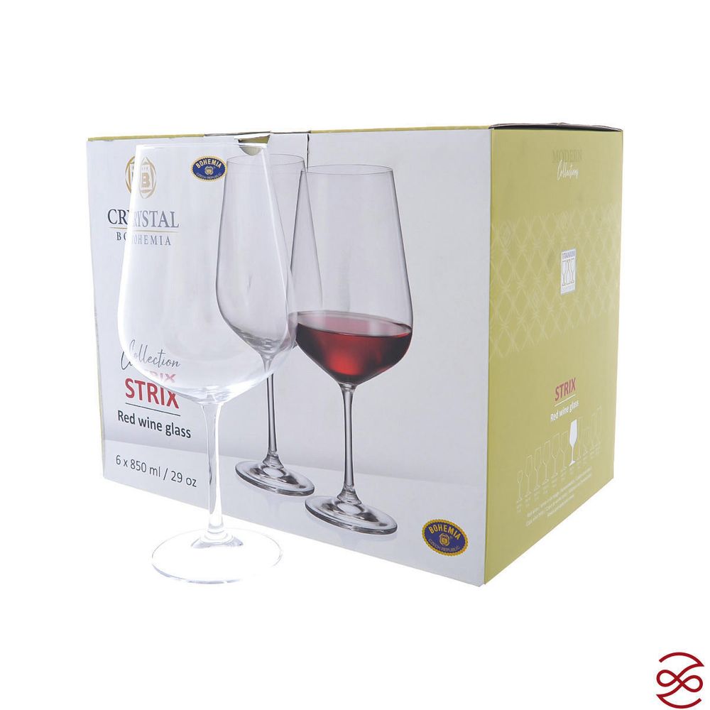 Набор бокалов для вина Crystalite Bohemia Strix/Dora 850 мл (6 шт)