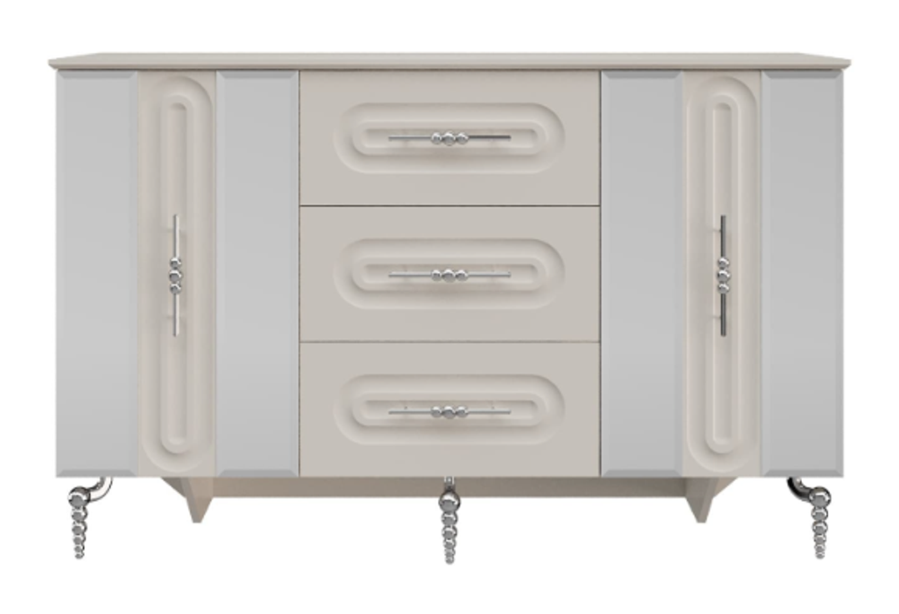 Комод "Галакси" сатин серебро