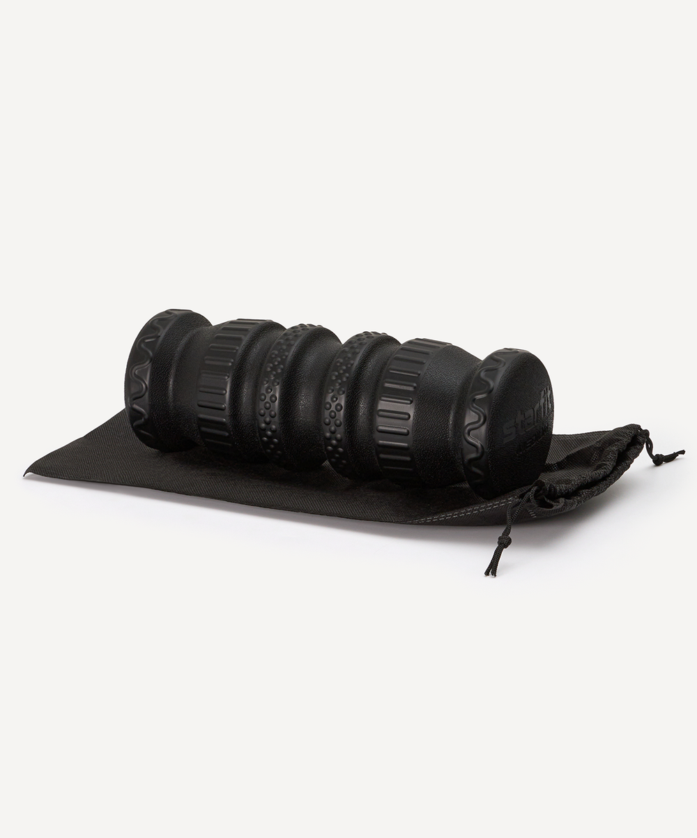 Ролик массажный FA-526, PU, средняя жесткость, 30x10 см, черный