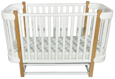Детская кроватка Bellini Ariadna продольный маятник 3 в 1 белый/бук