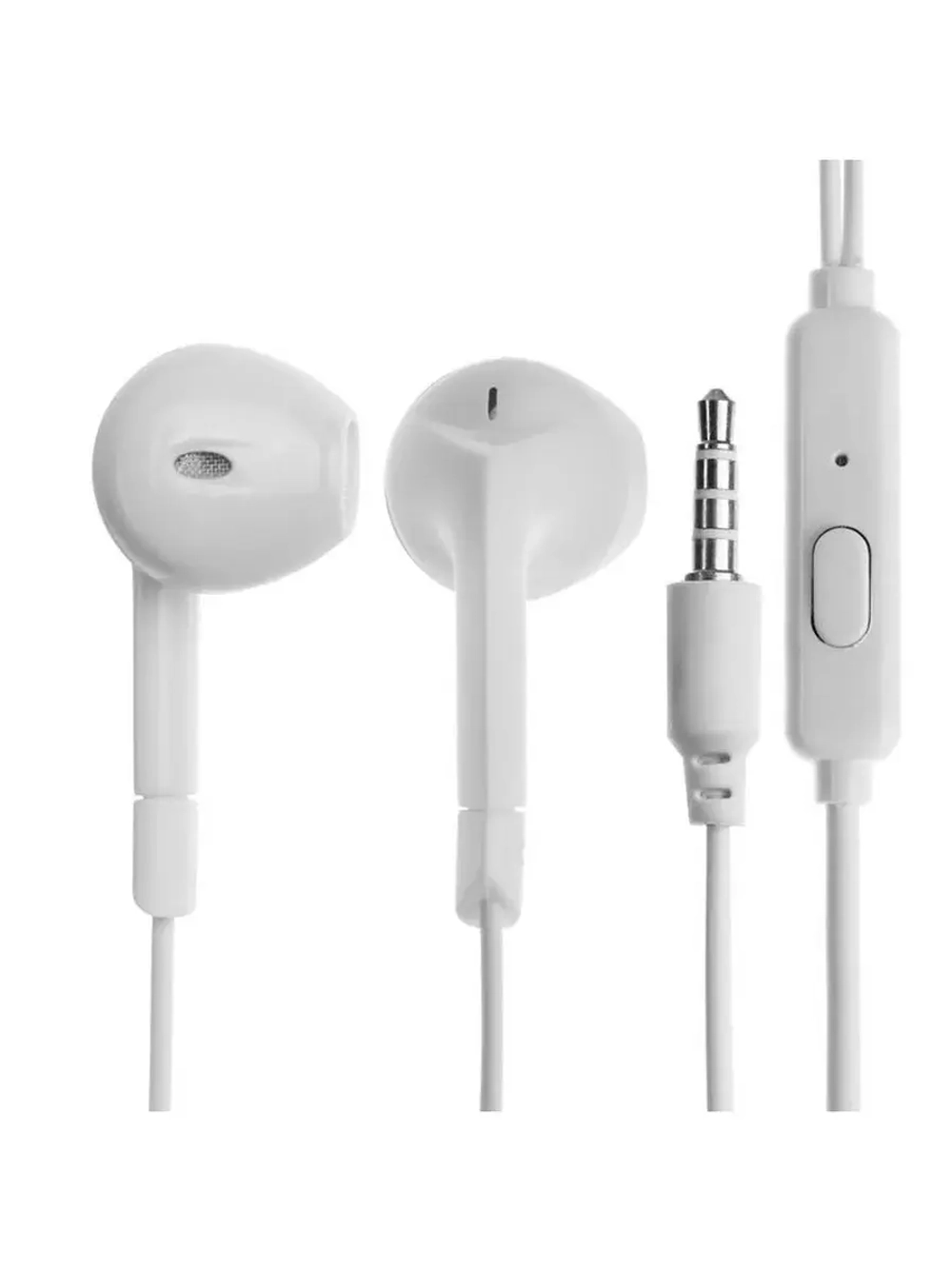 Наушники R-2, проводные, вкладыши, микрофон, 1 м, Jack 3.5 м