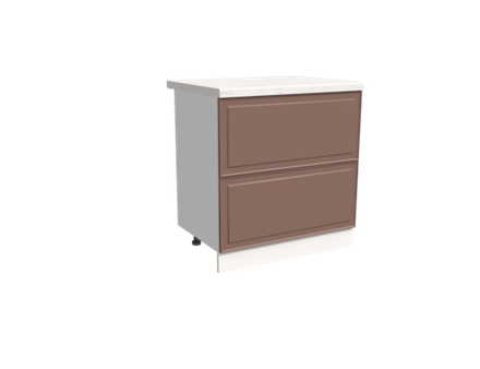 Кухня Модуль ШН2Я 800 Графит / Пудрово-розовый