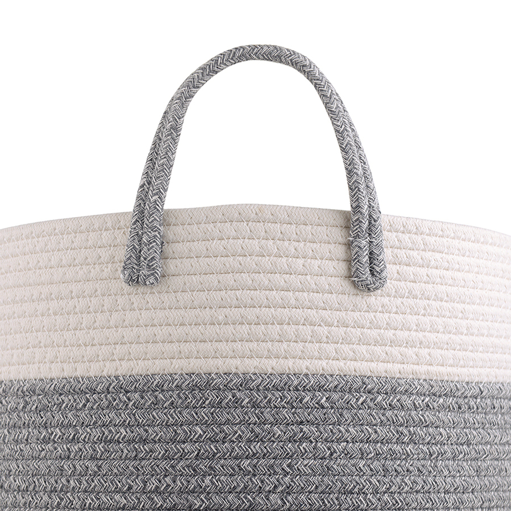 Корзина для хранения Bergenson Bjorn Iben 40х36см кремовая/светло-серая