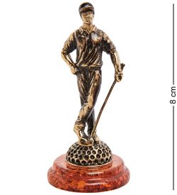 Народные промыслы AM-3208 Фигурка «Гольфист» (латунь, янтарь)