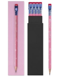 Набор карандашей FIRM Blackwing x Moleskine LE SAKURA (EWBKWSU01F12SET) розовые, 12 шт. в футляре