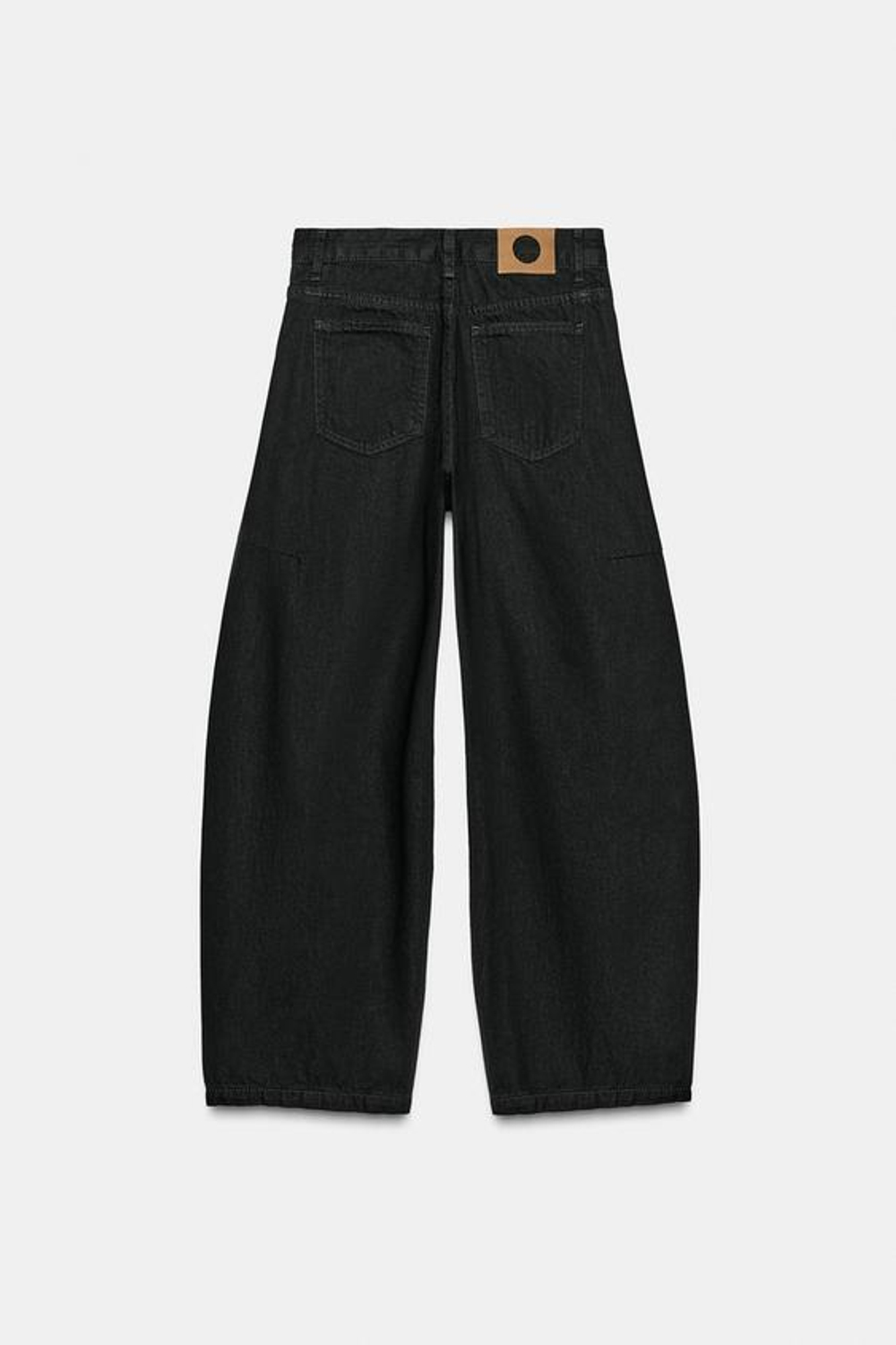 ZARA ДЖИНСЫ ZW COLLECTION ANKLE BALLOON СО СРЕДНЕЙ ПОСАДКОЙ, КОРИЧНЕВЫЙ