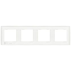 Рамка для розеток и выключателей ЭРА Серия 12 12-5004-01М на 4 поста, белый матовый