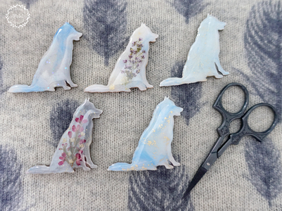 Магнит для игл "Снежный волк"