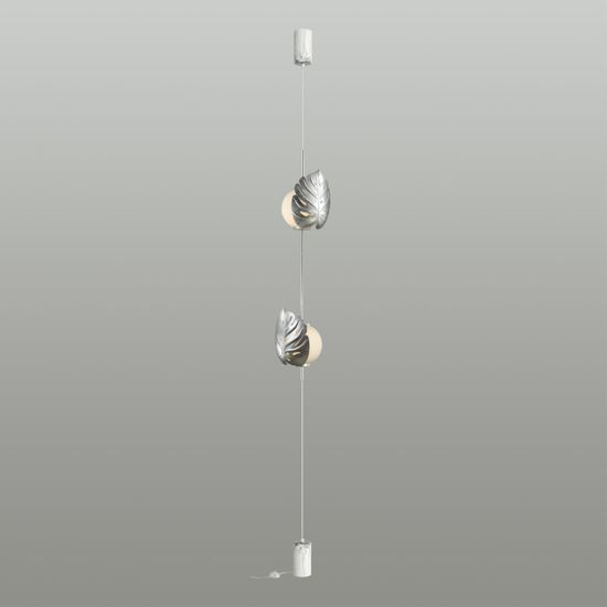 4865/2FC MODERN ODL_EX22 81 серебристый/белый/стекло Натяжной торшер с выкл. E14 2*40W JUNGLE