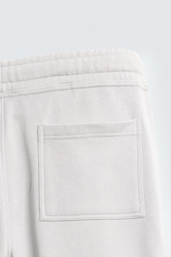 ZARA БАЗОВЫЕ БРЮКИ-ДЖОГГЕРЫ, ЖЕМЧУЖНО-СЕРЫЙ