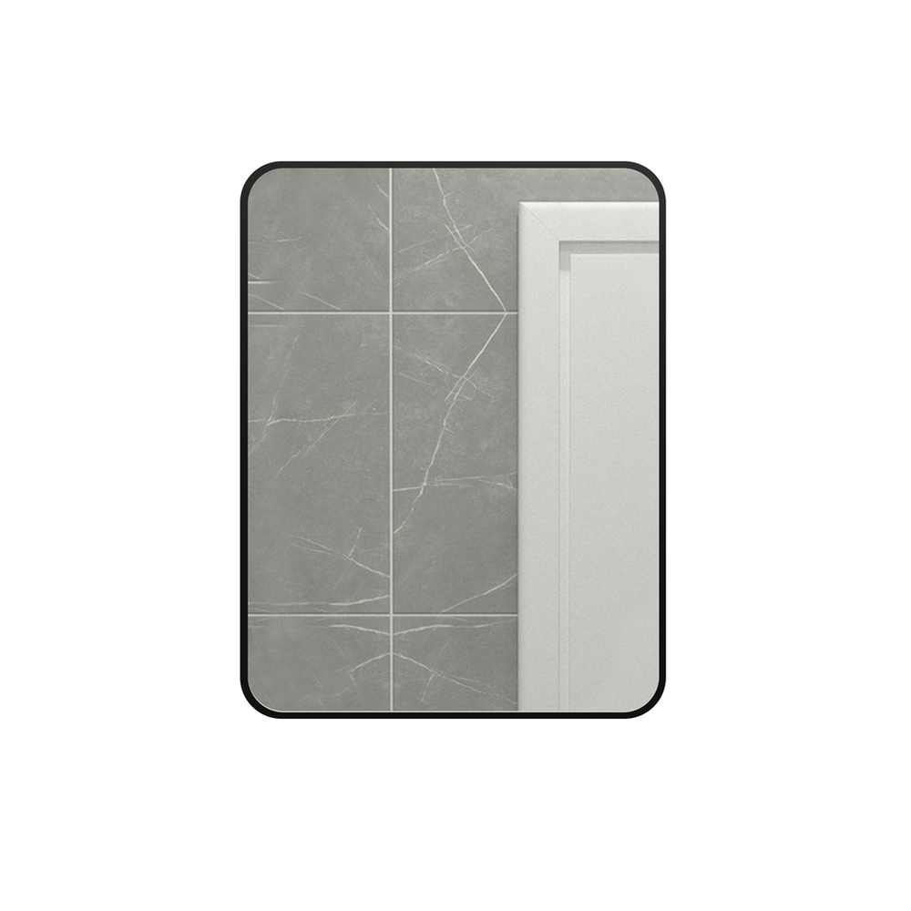 Зеркало MIXLINE "Брава" 600*800 ШВ ал. профиль ЧЕРНЫЙ универсальный крепеж