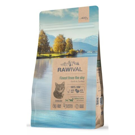 RAWIVAL д/к стерилизованных Finest from the Sky утка и индейка - 0,4 кг СРОК 02.06.26