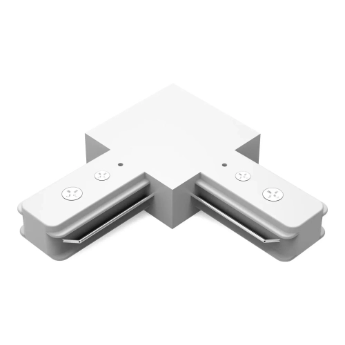 Угловой L‑коннектор питания для однофазной трековой шины Vaes 2TRA, цвет белый