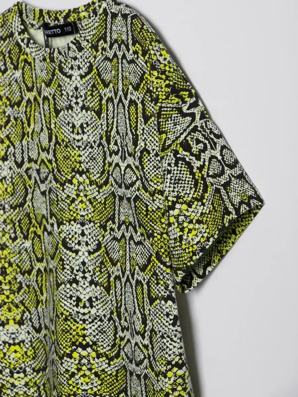 Футболка для девочки оверсайз, принт питон