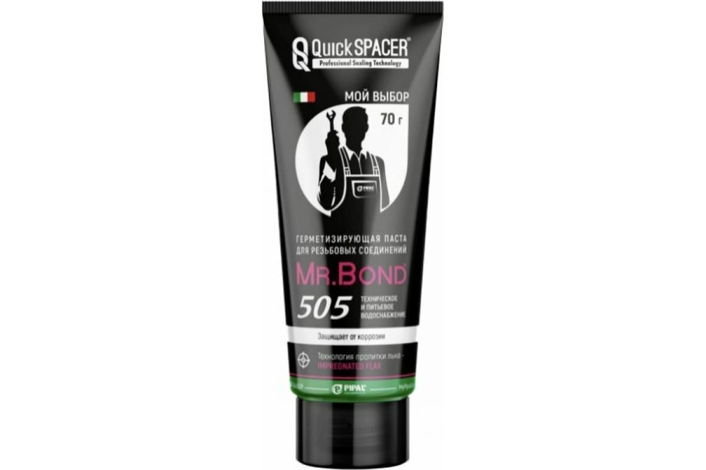 QuickSPACER Mr.Bond 505 Паста герметезирующая для пропитки льна, туба, 70г