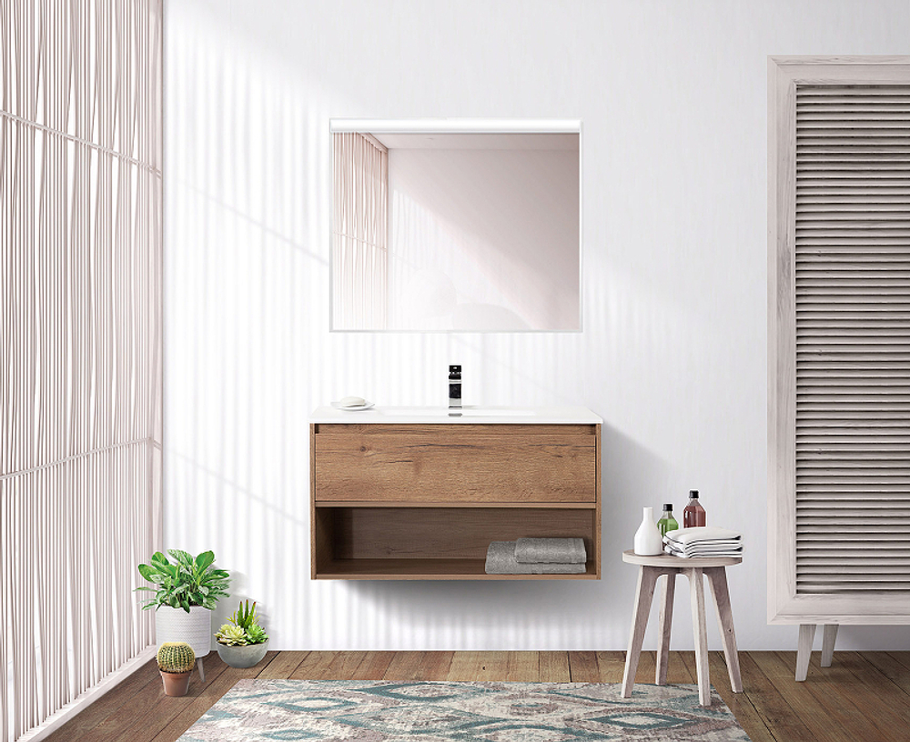 Тумба под раковину BelBagno Kraft 90 KRAFT-900-1C-SO-RT подвесная Rovere Tabacco