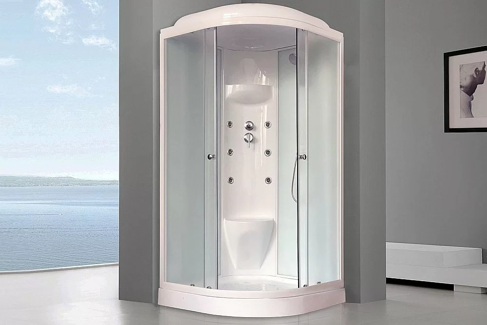 Душевая кабина Royal Bath RB100HK7-WC 100x100 профиль белый/стекло матовое
