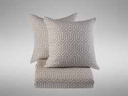 Покрывало 240х260 и 2 декоративные подушки 45х45 Claire Batiste Klee Greg бежевые