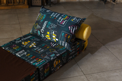 Бескаркасный Диван PuzzleBag Ice Cream L