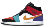 Кроссовки Jordan Air Jordan 1 Mid Whiteredmulti