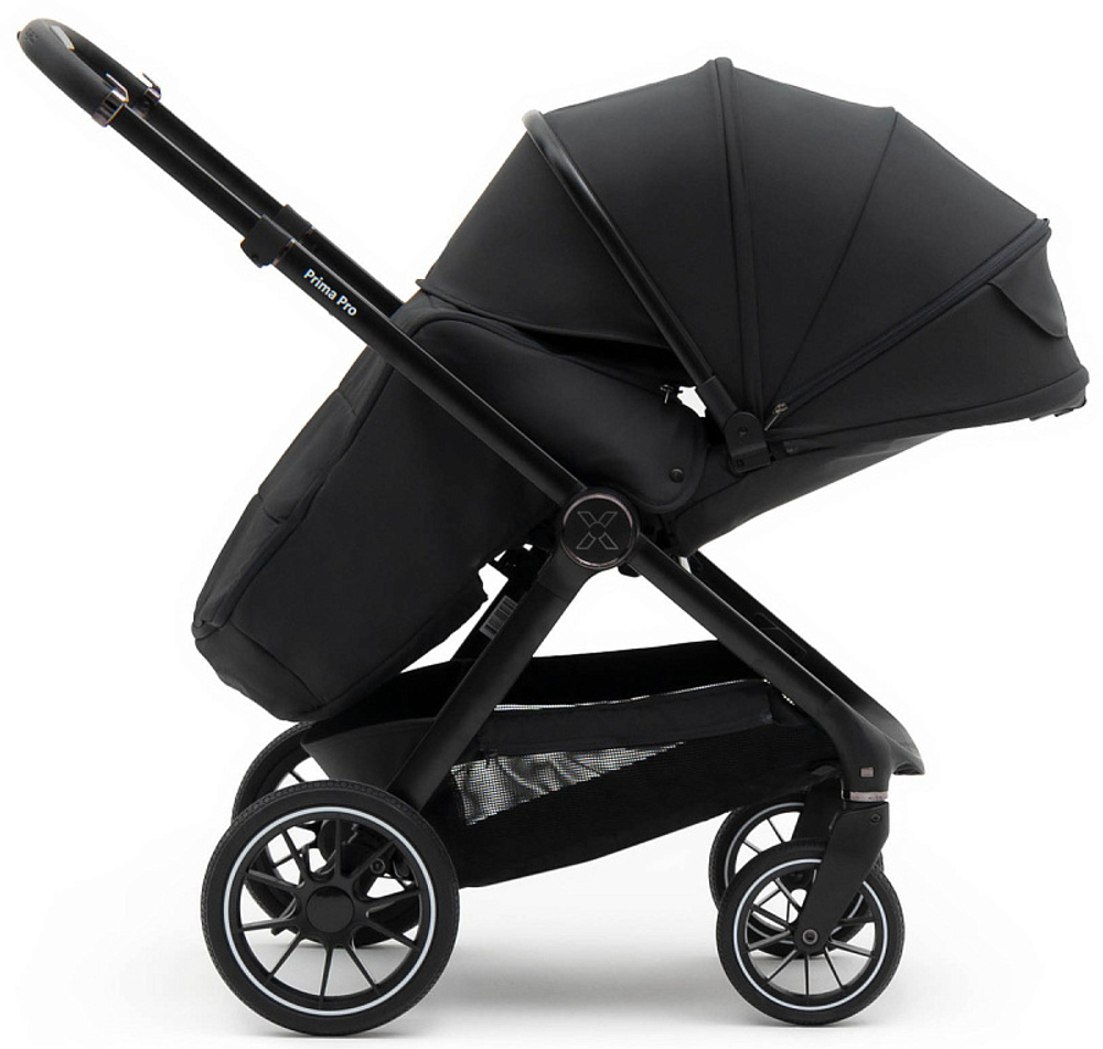 Коляска Agex Prima Pro 3 в 1 с автокреслом i-Safe Grey Midnight Grey (Темно-серый)