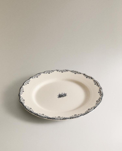 ZARA HOME ТАРЕЛКА С РИСУНКОМ, СИНИЙ