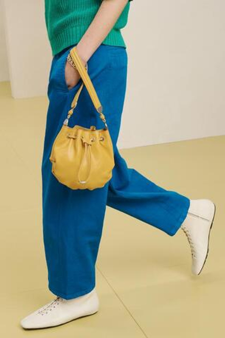 ZARA БРЮКИ ИЗ СМЕСИ ХЛОПКА СО СРЕДНЕЙ ПОСАДКОЙ, ВАСИЛЬКОВЫЙ