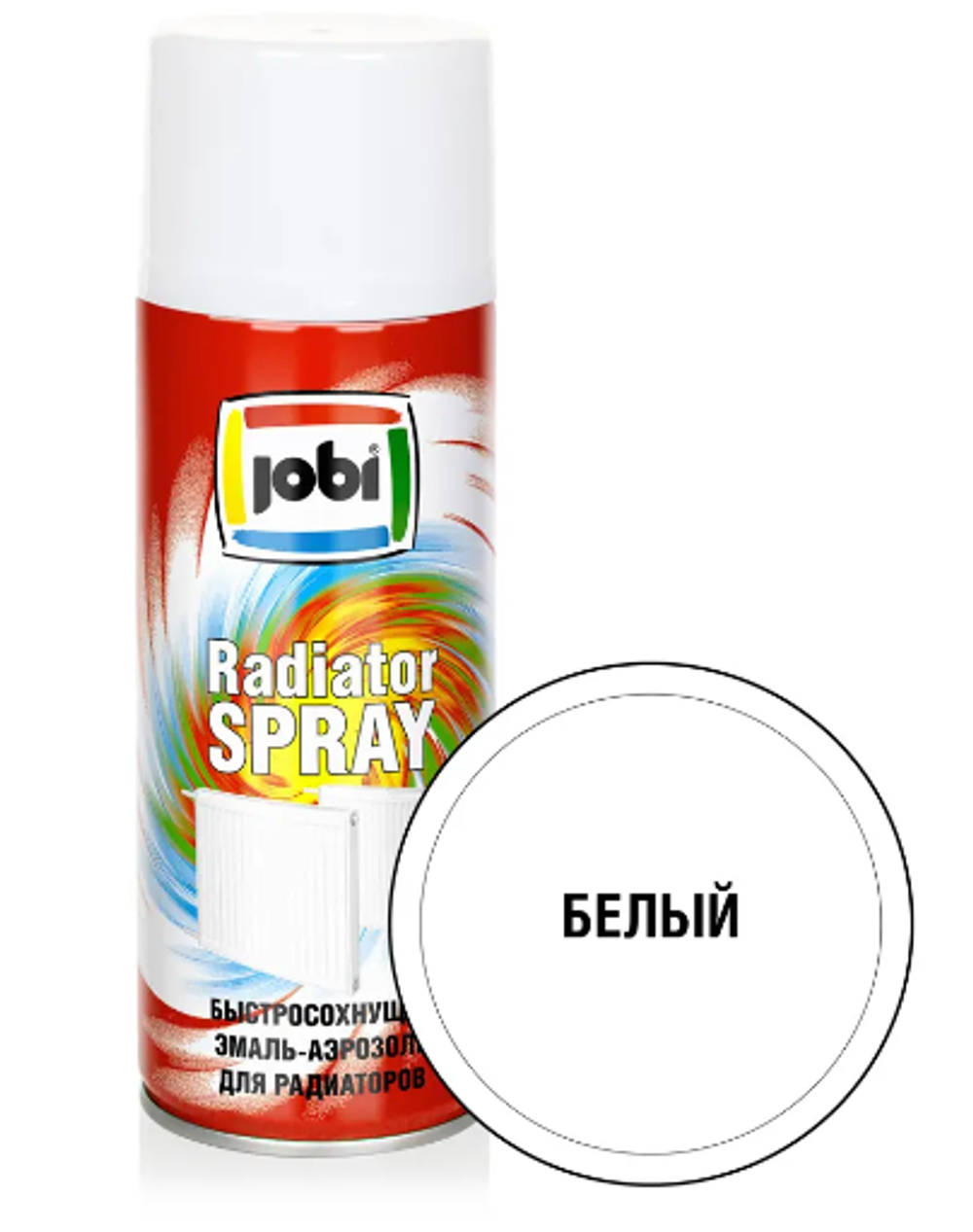 Эмаль аэрозольная для радиаторов белая JOBI RAL 520мл