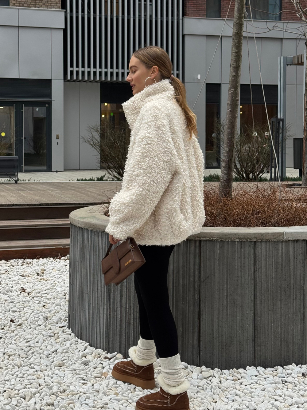 Шуба White sheep молочный