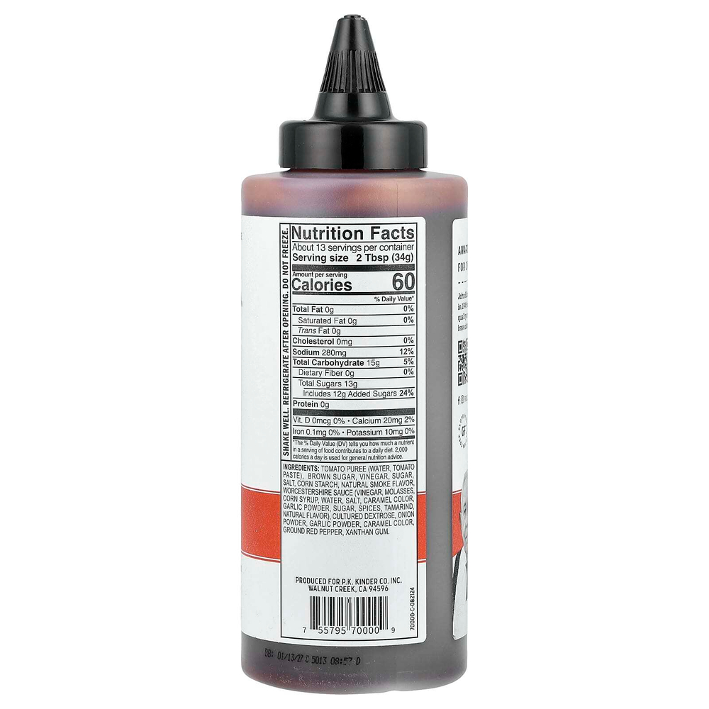 KINDER'S, соус барбекю, оригинальный вкус, 439 г (15,5 унции)