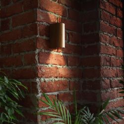 UUL-P52A 2х6W-GU10 IP65 PINE Светильник уличный. под две лампы GU10. Архитектурный накладной. Цвет корпуса сосна. TM Uniel