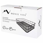 Органайзер корзинка для косметики и мелочей металлическая MONTE VITA, 242х162х63 мм, черный, 272482