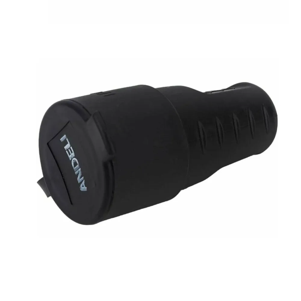 Розетка переносная с заглушкой каучук AM-K02 2Р+РЕ 16А 220 В IP44 (ANDELI)