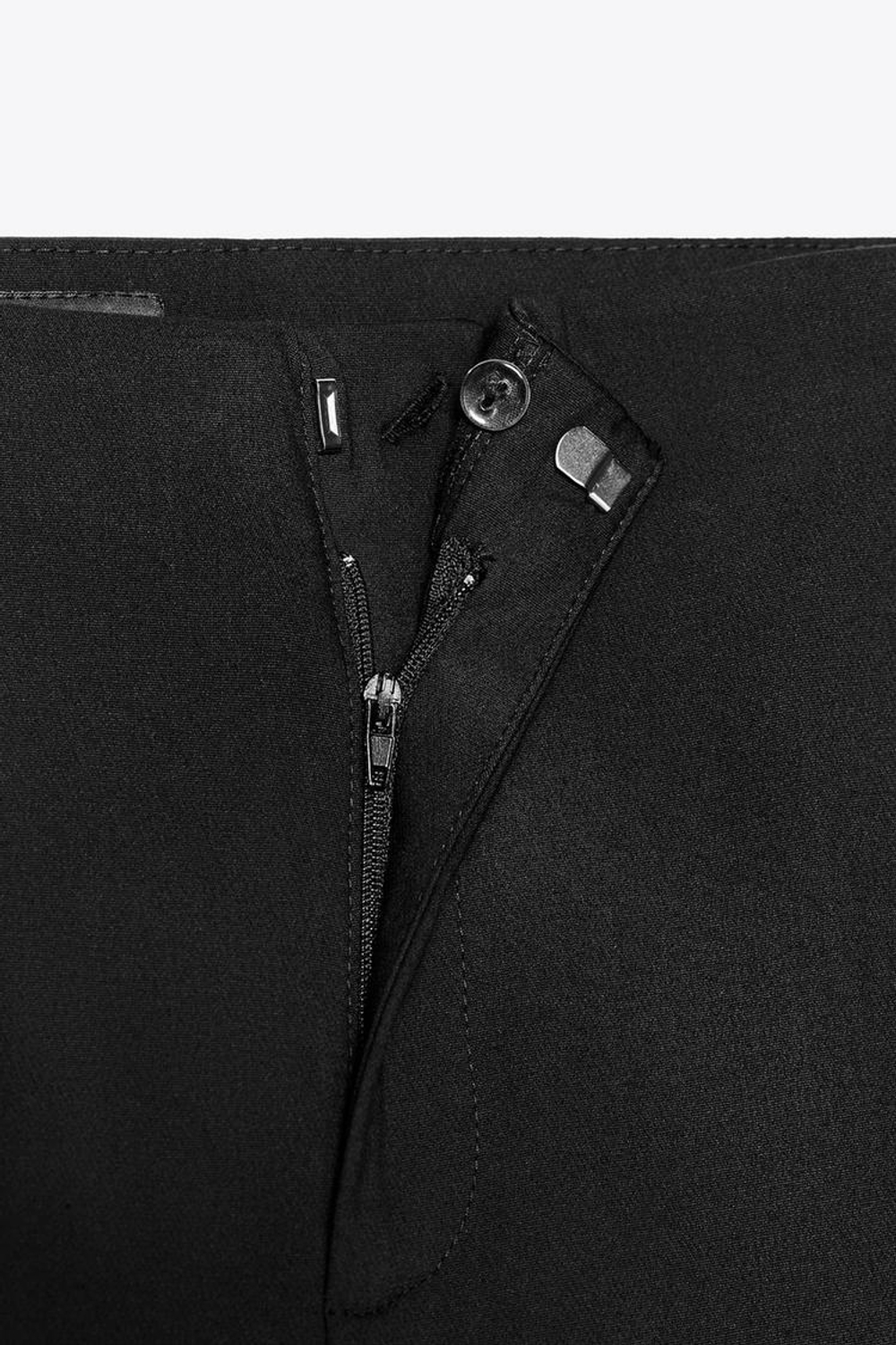 ZARA БРЮКИ FLARED С ВЫСОКОЙ ПОСАДКОЙ, ЧЕРНЫЙ