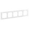 Рамка пластиковая Voltum S70 на 5 постов, (белый глянцевый) VLS100501