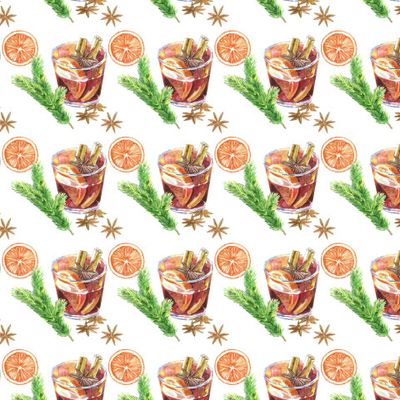 Глинтвейн, корица, еловая веточка