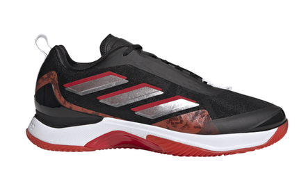 Женские теннисные кроссовки Adidas Avacourt Clay - core black/taupe met/better scarlet