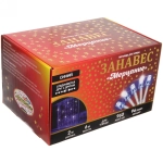 Гирлянда для улицы ЗАНАВЕС «Мерцание» ш2.0* в6.0 м 960 ламп LED, прозрач.пров,1 реж.,IP-54, Синий (возможность соединения)