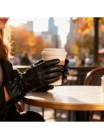 перчатки демисезонные теплые на меху модные удобные